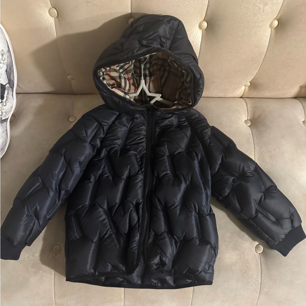 Burberry Kids Navy Puffer Jacket